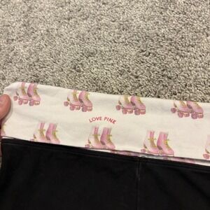 Y2K Victorias Secret PINK VS Vintage Foldover Yoga Pants Roller Blade Capri Med